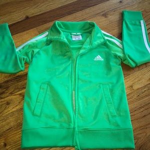 Boys Adidas track Jacket size 5t Green